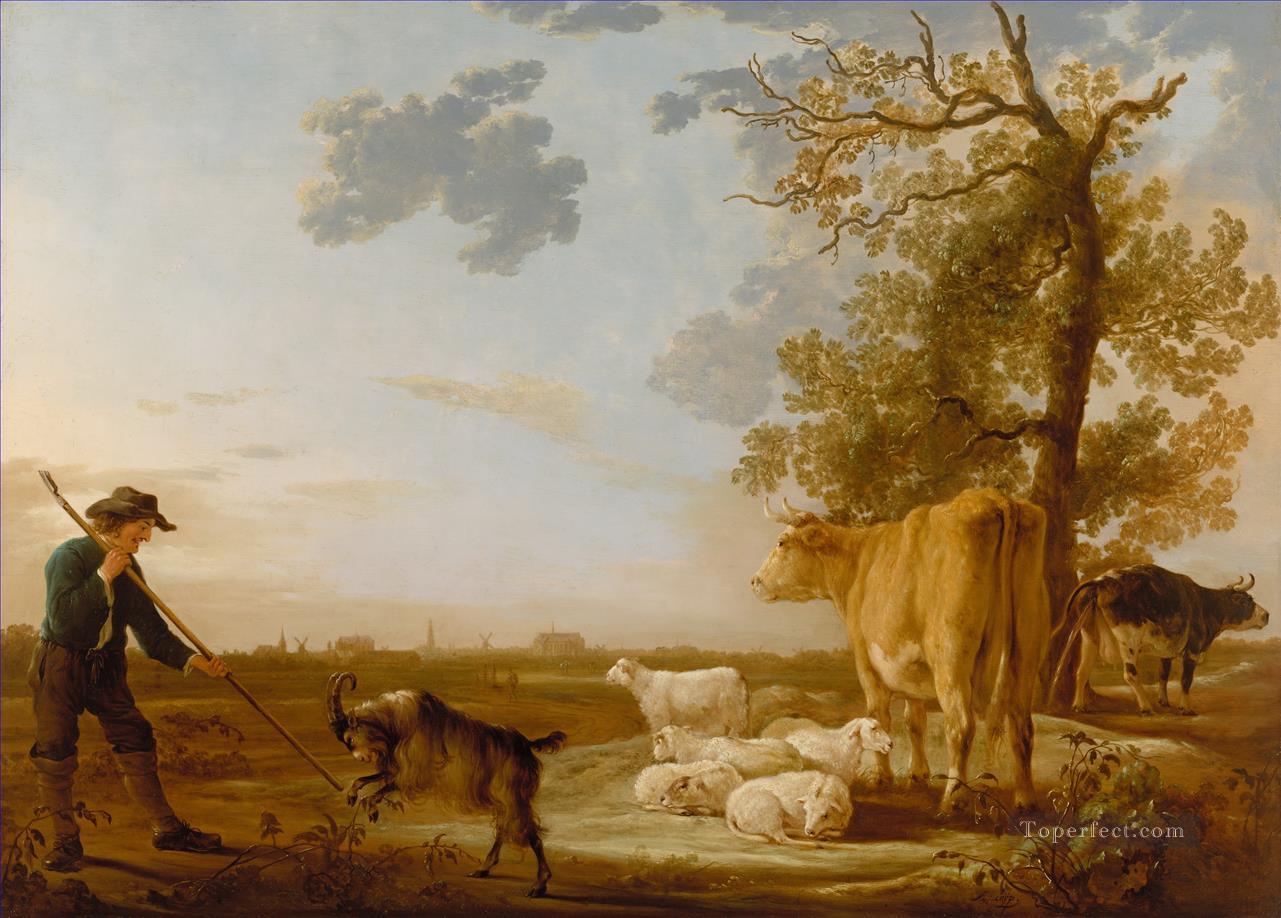 Aelbert Cuyp Paysage avec du bétail Peintures à l'huile